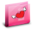 Folder Winged Heart Pink Icon